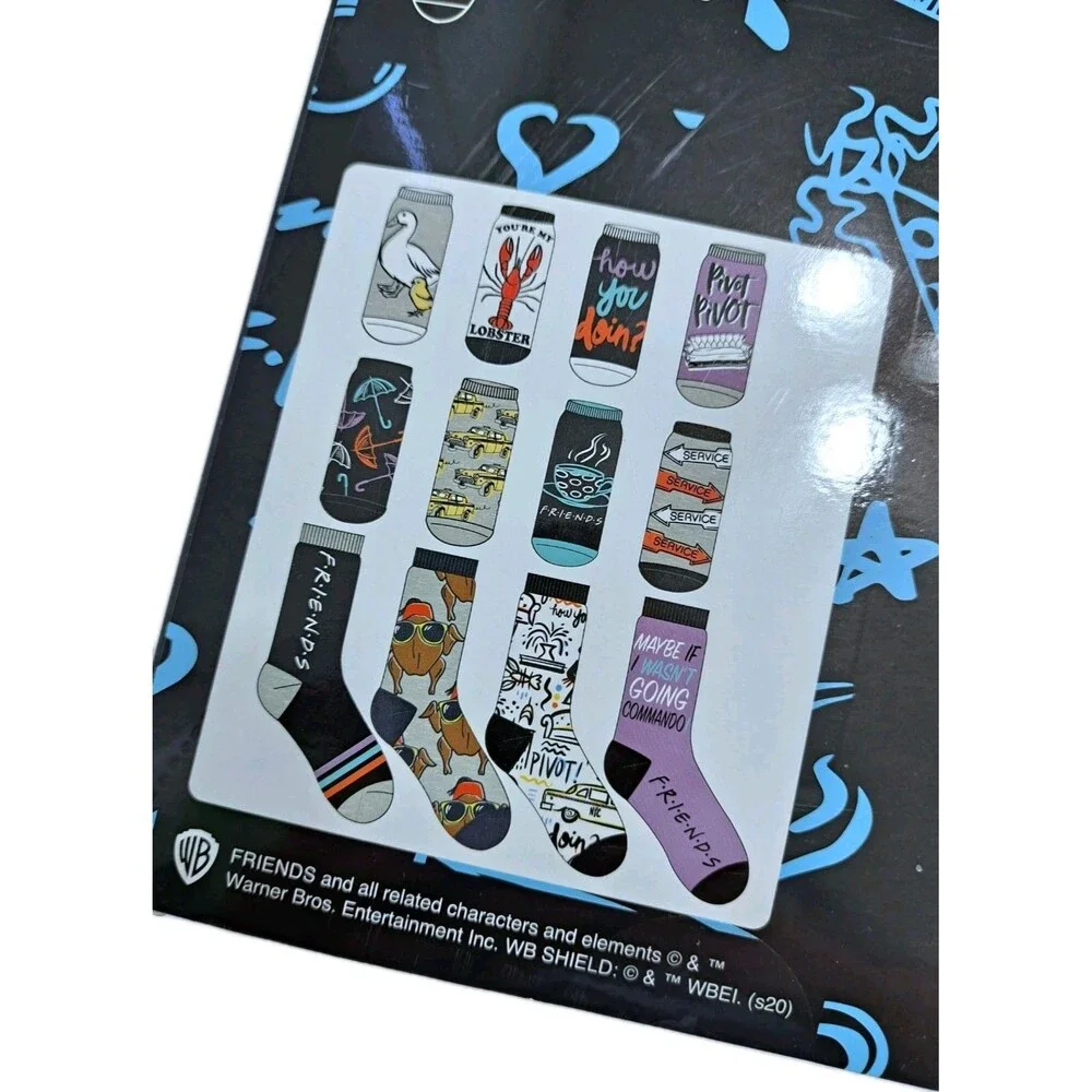 Friends Show 12 Days of Socks Advent Calendar New Adult Size 6-12